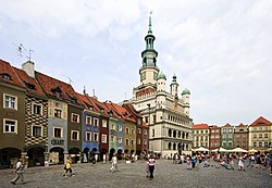 Old marketplace and city hall in Poznań